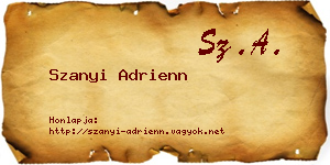 Szanyi Adrienn névjegykártya